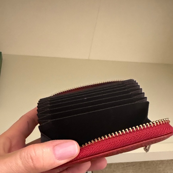 Red Embossed Zipper Wallet - Picture 8 of 8